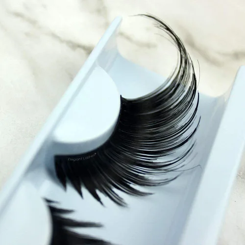 Vista 4 de Elegant Lashes QUEENIE Halloween Pride Rainbow colorido desfile pestañas postizas (negro)