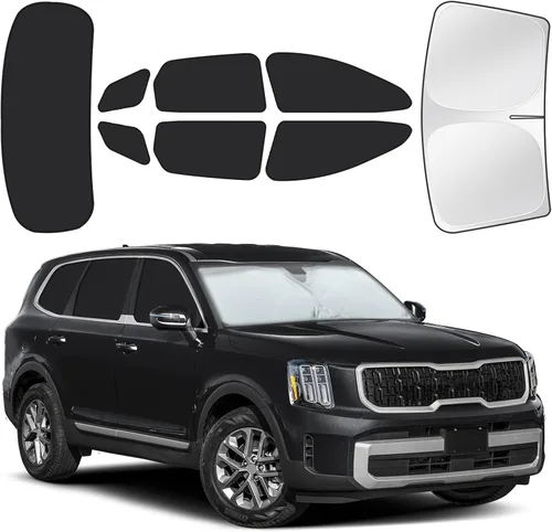 Vista 61 de Parasoles para ventanas de auto para bebé, 4 unidades de 20 x 12 pulgadas, adherencia estática, cubiertas para ventanas laterales, frontales