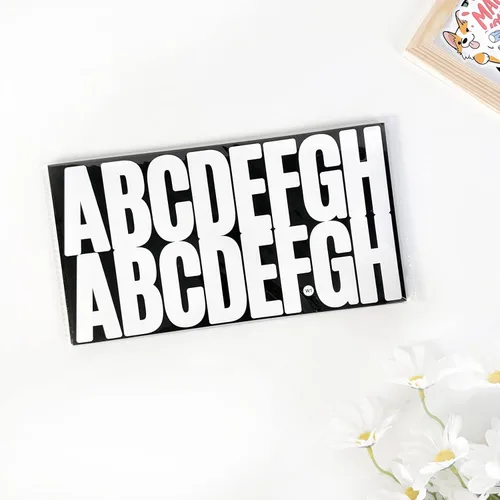 Vista 8 de 400 calcomanías de letras grandes de 2.5 pulgadas, 24 hojas, calcomanías autoadhesivas con números del alfabeto blanco para tablones de anuncios