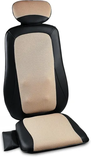 Vista 8 de Carepeutic Cojín de silla masajeador de espalda con calor, almohadilla de silla de masaje con percusión, amasado, vibración, para el hogar