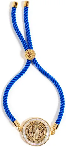 Vista 3 de Alea Collection San Benito - Medalla católica bendecida chapada en oro de 18 quilates joyería religiosa Base chapada en oro no conocido