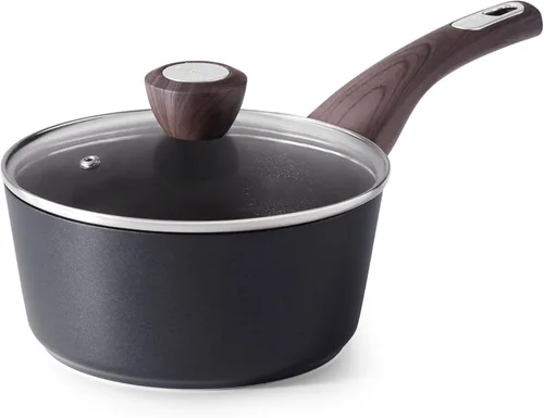Vista 13 de SENSARTE Sartén antiadherente de cerámica con tapa, cacerola pequeña de 1.5 cuartos de galón, olla de cocina con mango Stay Cool, olla de cocina