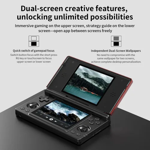 Vista 7 de Anbernic RG DS Handheld Game Consoles RG DS Retro Gaming Console Dual-Screen Video Game Console 3+32GB Android 14 Portable Pocket Arcade 4000mAh