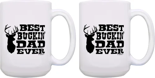 Vista 12 de ThisWear Hunting Camo Best Buckin' Dad Ever Gift Taza de café de cerámica de 11 oz con asa