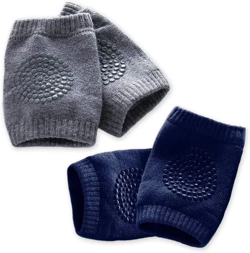 Vista 5 de Kalevel Rodilleras para gatear para bebés, protectores antideslizantes para bebé niño y niña (2 pares)