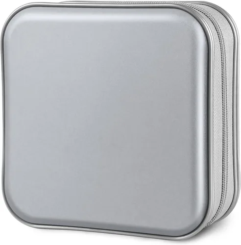 Vista 11 de Soportes para cajas de CD – Plástico duro de 48 capacidades para discos de CD/DVD para coche, hogar, oficina, viajes (negro)