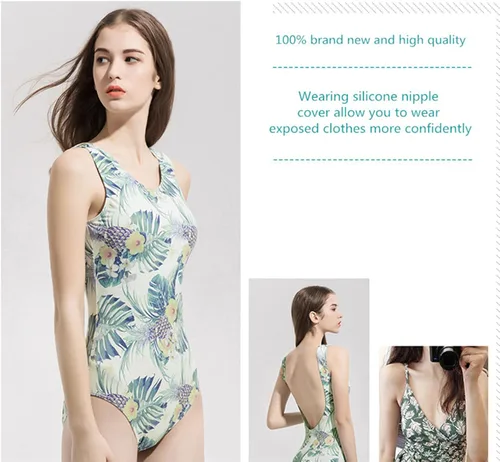 Vista 6 de Adhesive Bra, Breast Lift Strapless Backless Silicone Bra Nippless Covers Push Up Self Invisible Sticky Bra for Women