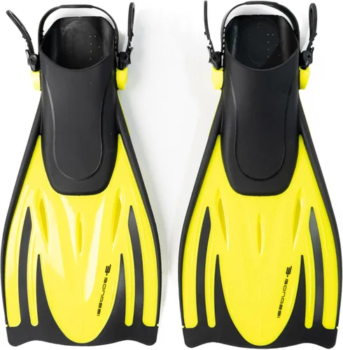 Vista 10 de Bonassi Aletas de tiburón para adultos, aletas cortas ajustables para esnórquel y natación