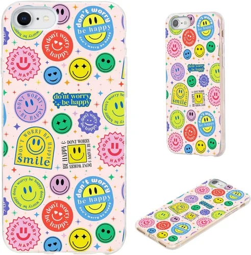 Vista 13 de Funda protectora completa delgada y suave de TPU transparente para iPhone SE 2022/2020, iPhone 8/7/6S/6 - Diseño de música divertida guitarra