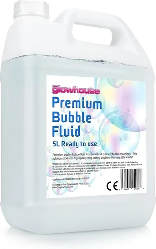 Solución de burbujas prémium de 169 onzas – Líquido de burbujas no tóxico, listo para usar para niños y adultos, recarga de larga duración para