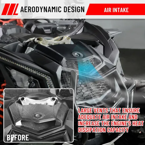 Vista 2 de SAUTVS Capó Turbo para Can Am X3, Capó de Turbo Frontal para Can-Am Maverick X3 XDS XRS Max Turbo R 2017-2025 Accesorios