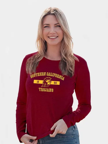 Vista 8 de Blue 84 NCAA - Camiseta de manga larga con licencia oficial de la NCAA para mujer, color del equipo atlético