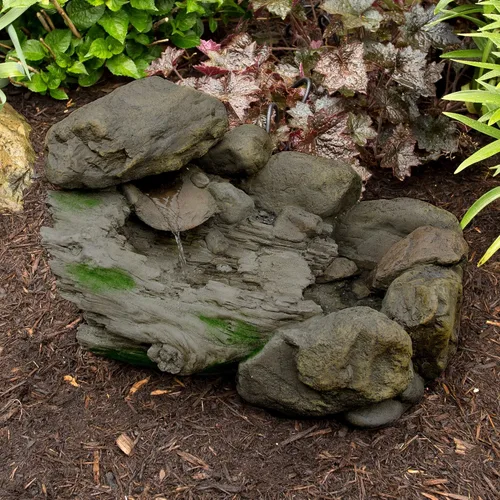 Vista 4 de Pure Garden Fuente con roca y cascada, piedra