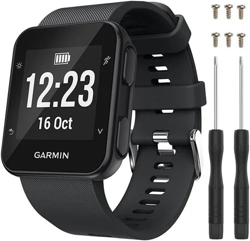 Vista 12 de Correa para Garmin Forerunner 35, correa de repuesto de silicona suave para reloj inteligente Garmin Forerunner 35/Forerunner 30, se ajusta a