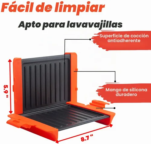 Vista 5 de Maconee Sandwichera para microondas Máquina de queso para parrilla de microondas Utensilios de cocina para tostadora de microondas Prensa
