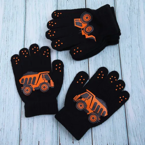 Vista 5 de Cooraby 6 pares de guantes mágicos de punto para niños, para adolescentes, cálidos, para invierno, elásticos, guantes de dedos completos