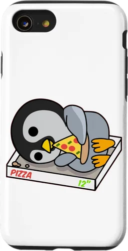 Vista 18 de Cute Lazy Penguin Eating Pizza Funny Pizza Lovers Gift Case for iPhone 17