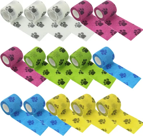 Vista 27 de KISEER Paquete de 15 rollos de vendaje autoadhesivo colorido de 1 pulgada x 5 yardas, rollos de vendaje cohesivo transpirable y cohesivo, cinta