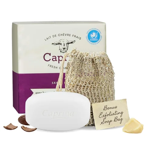 Vista 9 de Caprina - Barra de jabón de leche de cabra fresca, EUCALYPTUS MINT, 3.17 onzas cada una (paquete de 3), hidratante y limpieza suave, incluye bolsa
