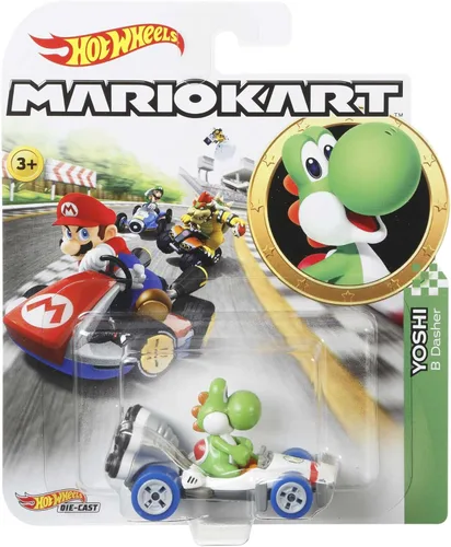 Vista 7 de Hot Wheels Colección Mario Kart de Vehículos Réplica Fundidos a Presión a Escala 1:64, Juguetes Coleccionables