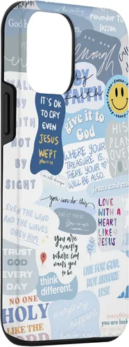 Vista 3 de Funda estética para iPhone 12 mini de versículos de la Biblia cristiana con frases positivas