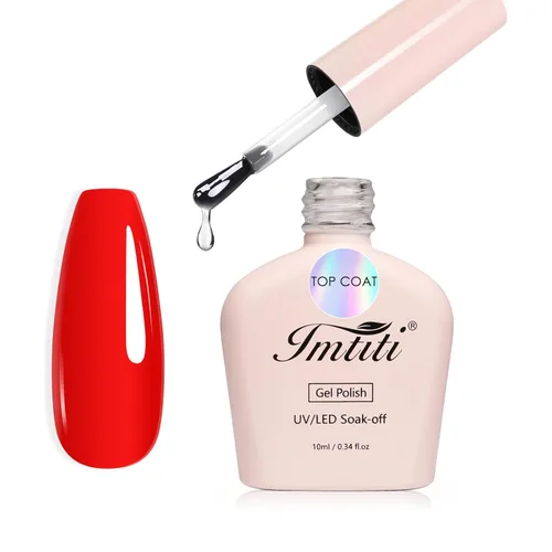 Vista 10 de Imtiti Esmalte de uñas de gel transparente que no se limpia – Esmalte de uñas de gel transparente de alto brillo, larga duración y resistente al