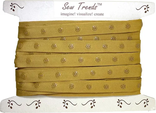 Vista 7 de 2 yardas de plástico con botón a presión de cinta de poliéster gancho y ojal con cremallera Popper Press Stud Fastener-Baby Blue