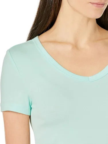 Vista 4 de Tienda Essentials - Camiseta de manga corta con cuello en V para mujer 2 piezas