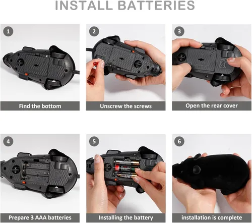 Vista 7 de Greatstar - Juguete interactivo para gatos con movimiento automático, electrónico, inalámbrico, falso, rata, juguete para mascotas, rueda para sin