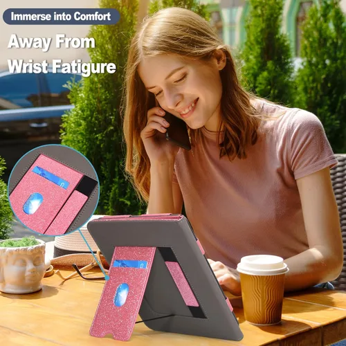 Vista 3 de Caweet Funda para Nook GlowLight 4 Plus de 7.8 pulgadas versión 2023, funda protectora plegable de piel sintética de alta calidad con ranura