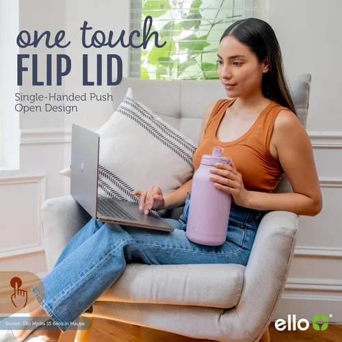 Vista 7 de Ello Hydra 64oz Half Gallon Vacuum Insulated Stainless Steel Jug with Locking