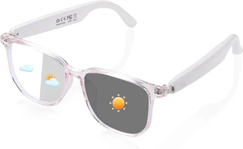 Vista 9 de Gafas inteligentes, gafas de sol polarizadas con lentes que cambian de color, resistente al agua IP65, control táctil, llamadas manos libres, marco