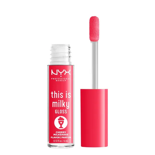 Vista 12 de NYX PROFESSIONAL MAKEUP This Is Milky Gloss, brillo de labios con hidratación de 12 horas, vegano, batido de cereza (rosa cereza)