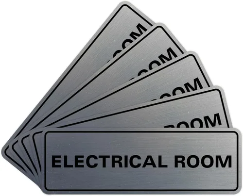 Vista 49 de All Quality Letrero eléctrico estándar para habitación, negro, pequeño (paquete de 5)