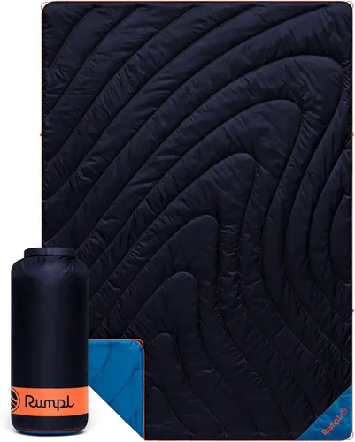 Vista 13 de Rumpl Manta Puffy Original - Manta de Camping Cálida y Resistente al Agua con Aislamiento Sintético 100% Reciclado, 52"x75", Original Puffy V2