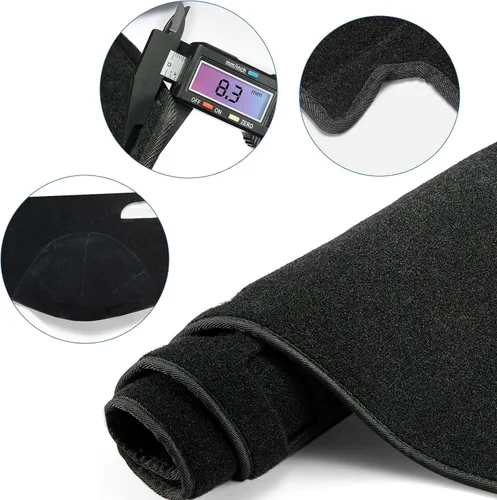 Vista 7 de Alfombrilla para salpicadero compatible con Chevy Tahoe Suburban Denali Avalanche 07-14, GMC Yukon/XL, Chevy Silverado 07-13, GMC Sierra sin altavoz