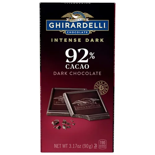 Vista 11 de GHIRARDELLI Barra de chocolate negro intenso, 72% cacao, regalos de chocolate para el día de San Valentín, barra de 3.5 onzas