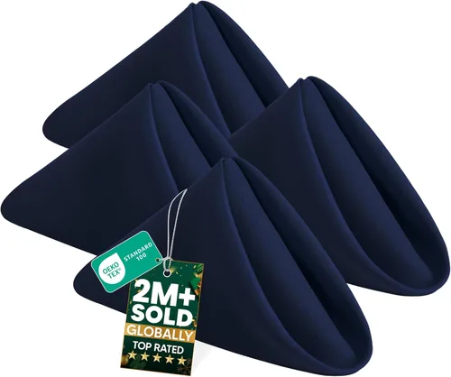 Vista 34 de Utopia Home Paquete de 24 servilletas de tela de 20 x 20 pulgadas, servilletas de cena 100% poliéster con bordes dobladillos, servilletas lavables