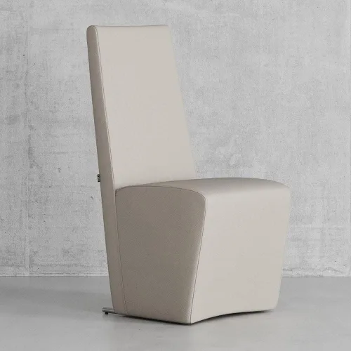 Vista 10 de Zuri Muebles Boston Silla de comedor moderna con respaldo alto, color crema
