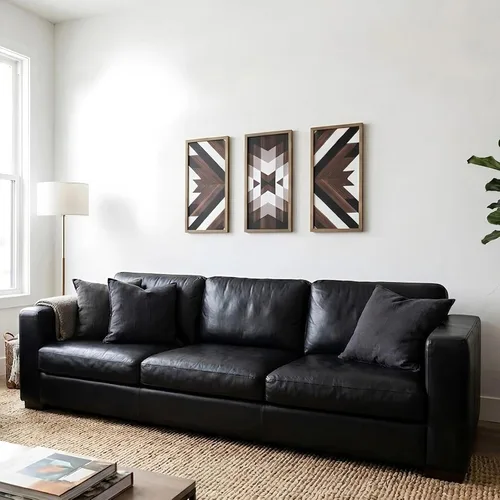 Vista 7 de flangairy Decoración de Pared Azteca 3 piezas, Arte de Pared Occidental de Madera, Tribal Nativo Americano del Suroeste Boho Sala de Estar