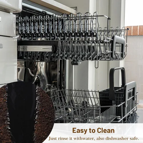 Vista 4 de Alfombrilla de silicona para debajo de la máquina de café con labio, accesorio de máquinas automáticas, alfombrilla base de goma multifuncional