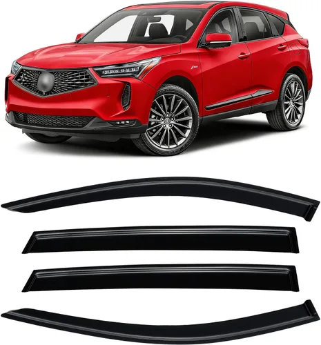 Vista 34 de Visera de ventana para Jeep Cherokee 1984-2001 (Excluye Modelo Limited), Protectores Guards Shields de lluvia de canal exterior, Deflector