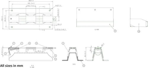 Vista 5 de Mytee Products Soporte Doble L para Barra de Carga de Carga - Se sujeta con perno a la barra de bloqueo de carga del camión para camiones