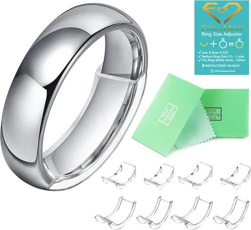 Invisible Ring Size Adjuster for Loose Rings Ring Adjuster Fit Wide Rings with Jewelry Polishing Cloth