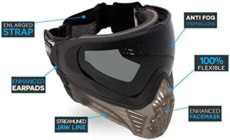 Vista 2 de Virtue VIO Paintball GogglesMasks with Dual Pane Thermal Anti-Fog Lenses