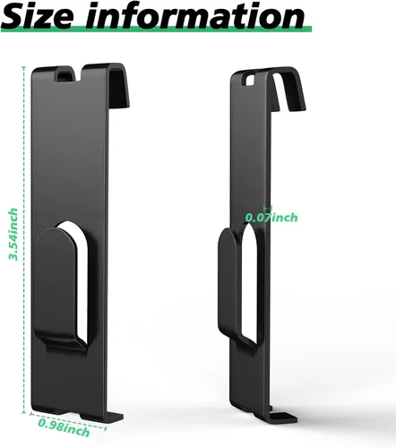 Vista 3 de 15 piezas de gancho de muesca para pared, colgador de cuadros de rejilla negra comercial, clavijas para panel de pared de tablero de clavijas