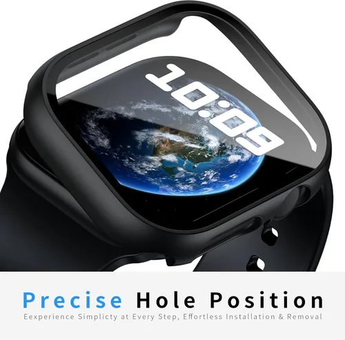 Vista 24 de JERXUN Paquete de 6 fundas con protector de pantalla de vidrio templado para Apple Watch Series 3, Series 2, Series 1 de 38 mm, parachoques rígido