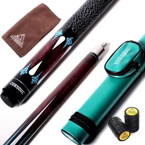 Vista 11 de Cuesoul Juego de taco de billar de madera de arce de 58 pulgadas, 19 oz/20 oz, punta de 11.5 mm/13 mm [peso ajustable]