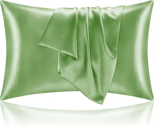 Vista 62 de BEDELITE Funda de almohada de satén para cabello y piel, súper suave y refrescante similar a las fundas de almohada de seda, paquete de 2 con cierre