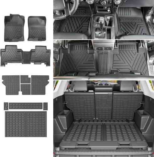 powoq Alfombrilla de Piso Compatible con Toyota 4Runner Alfombrilla de Carga Alfombrilla de Respaldo Repuesto para Accesorios Toyota 4Runner